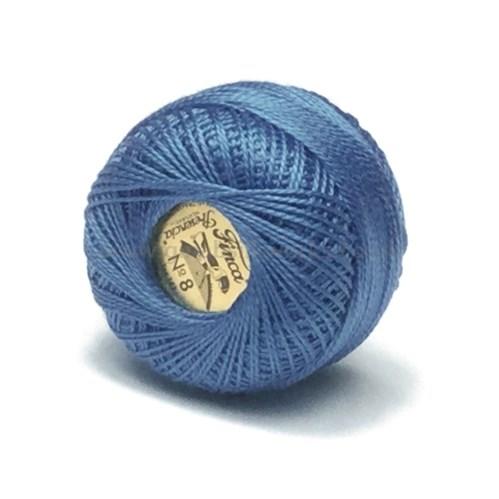 Finca Perle Cotton Ball - Size 8 - # 3400 (Air Force Blue)