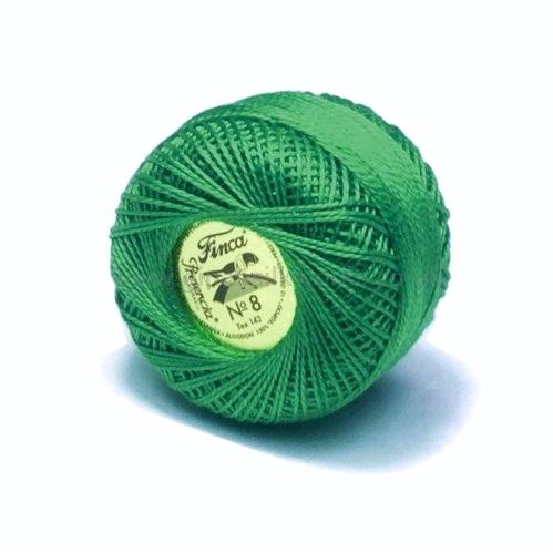 Finca Perle Cotton Ball - Size 8 - # 4652 (Bright Emerald Green)