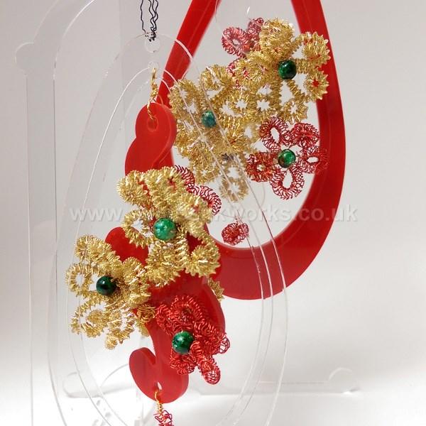 Ganutell Cloisterwork Ornament Kit - Gold & Red