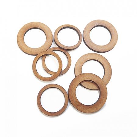Circle Stacker Button Moulds No 123 (25mm) MDF x 4 sets