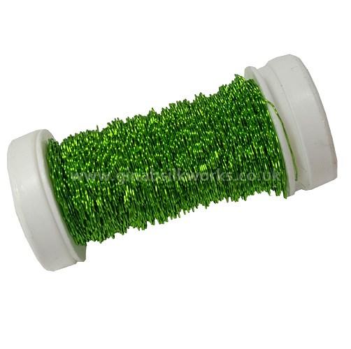 Crinkle Wire 25m - Green