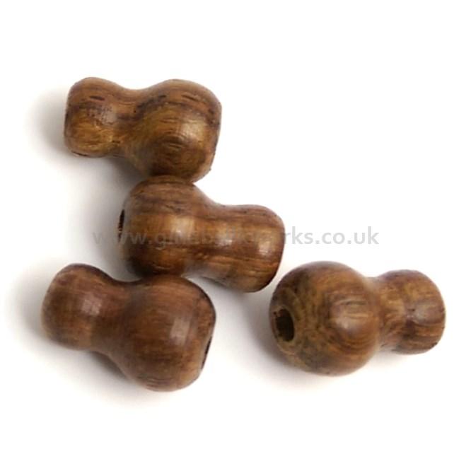Hand Turned Pear Button Moulds No 76  (10x7mm) Wood x 4