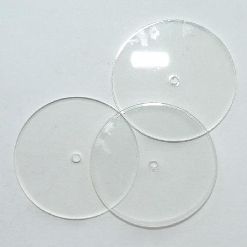 Circle Button Moulds No 6 (40mm) Acrylic x 3