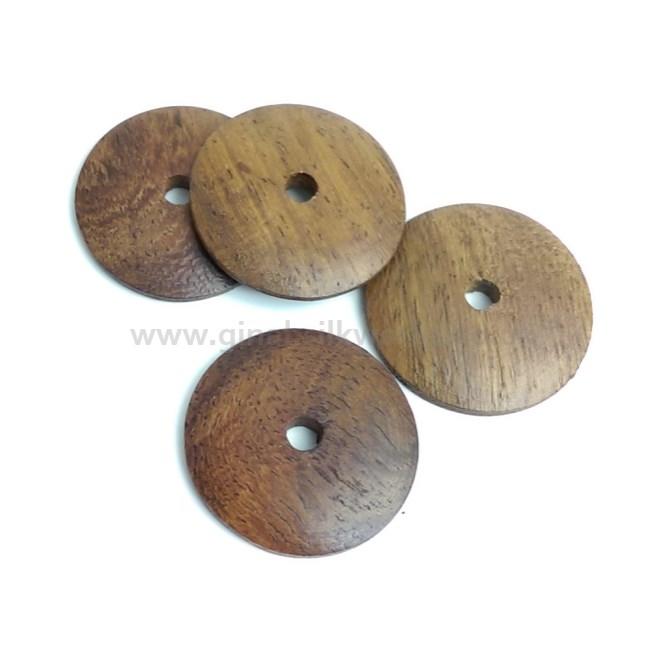 Hand Turned Domed Button Moulds No 81 (20mm) Wood x 4