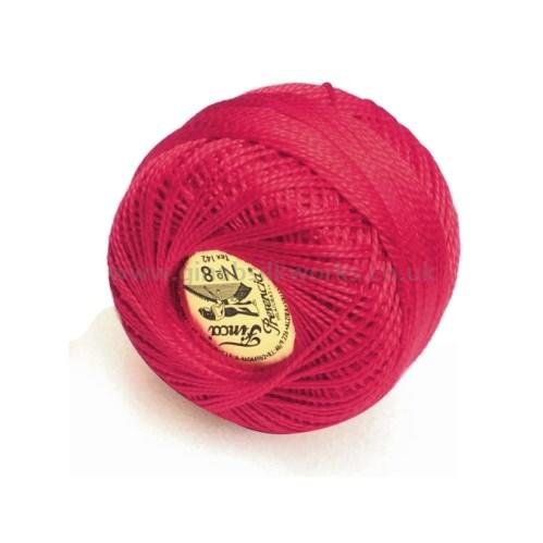 Finca Perle Cotton Ball - Size 8 - # 1166 (Red)