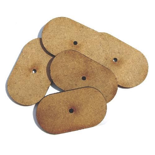 Oval Button Moulds No 22 (35mm) MDF x 5