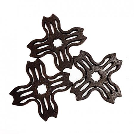 Black Decorative Thread Winders - Art Nouveau - 3 pack