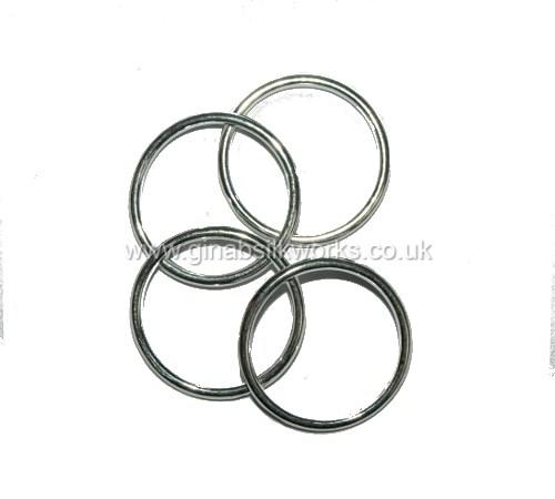 Ring Button Moulds No 39 (24mm) Silver Tone Zinc Alloy x 4