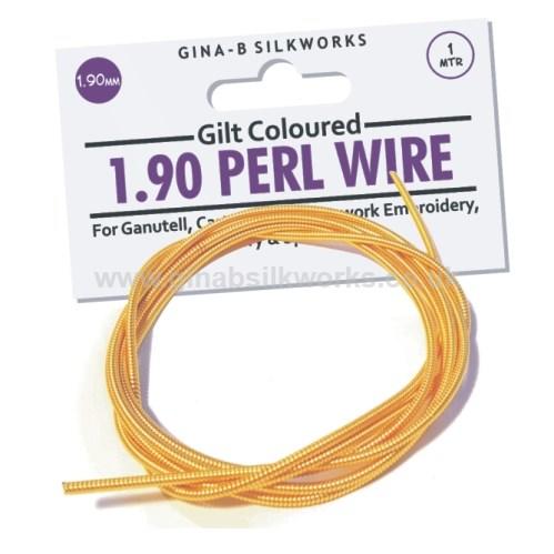 Perl (Coiled) Wire - Gilt, 1.90mm dia