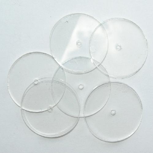 Circle Button Moulds No 4 (30mm) Acrylic x 6