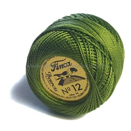 Finca Perle Cotton Ball - Size 12 - # 4561 (Medium Olive Green)
