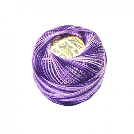 Finca Perle Cotton Ball Variegated - Size 12 - # 9500 (Purples)