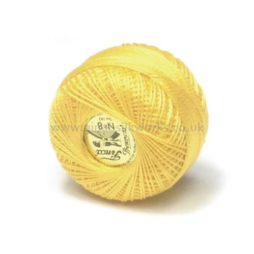 Finca Perle Cotton Ball - Size 8 - # 1220 (Yellow)