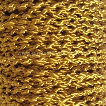 Gold - Kinky Cord - 1.5mm - Hand Spun & Dyed
