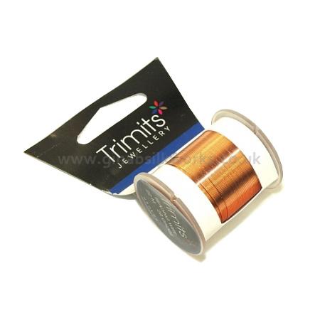 Coloured Beading Wire 28 Gauge - Copper