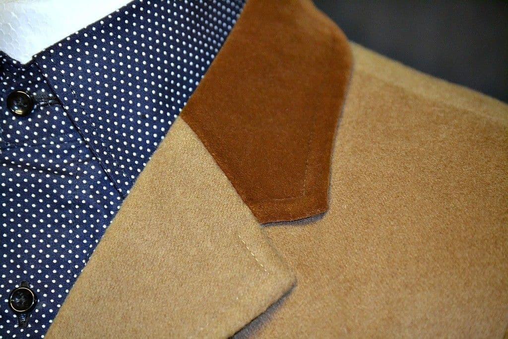 Mens chesterfield top coat velvet collar