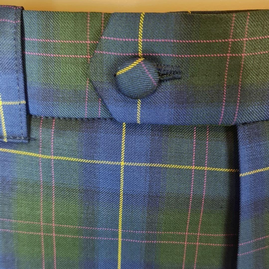 The &Hamilton& Blue Large Check Wool Trouser