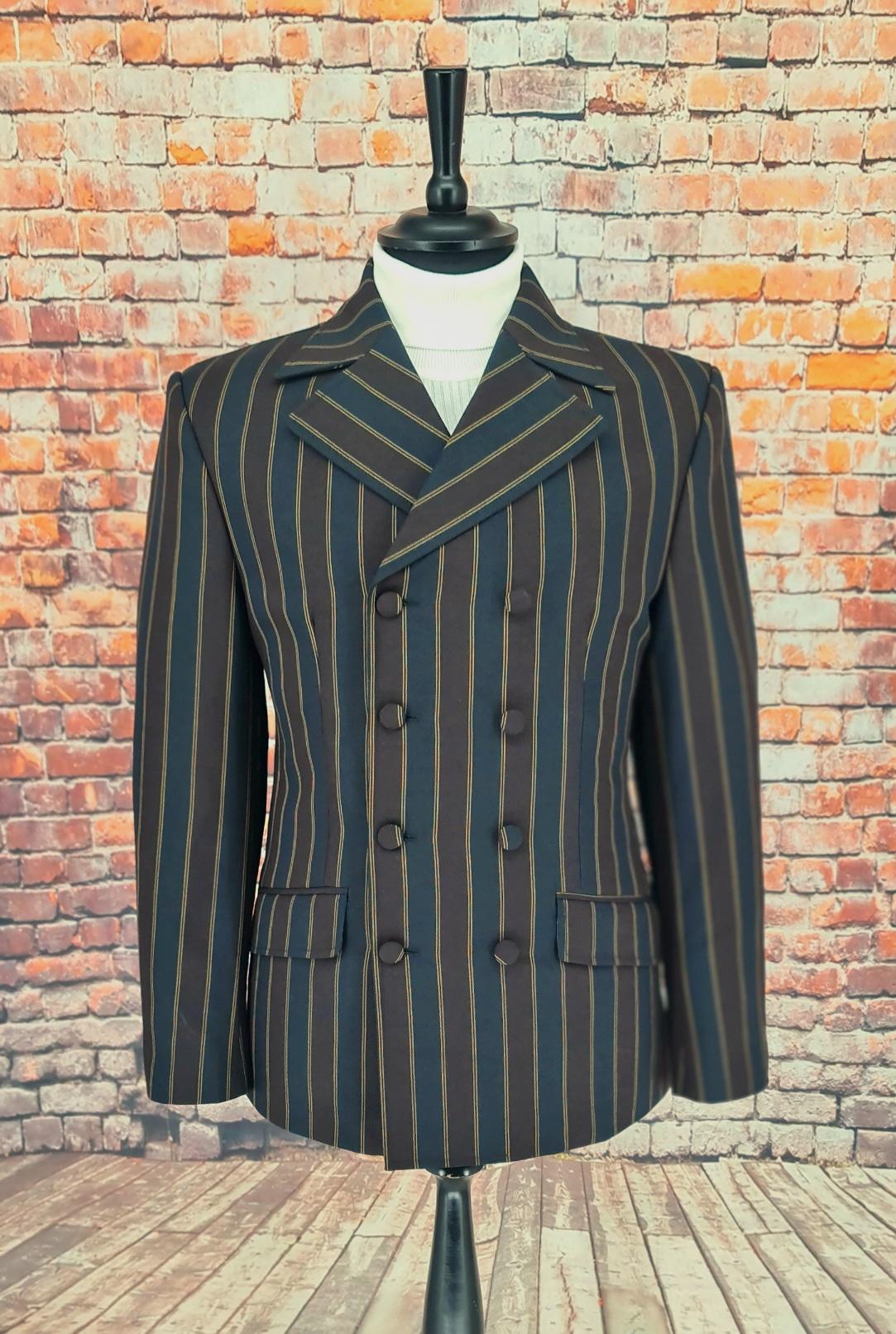 Double breasted striped clearance blazer