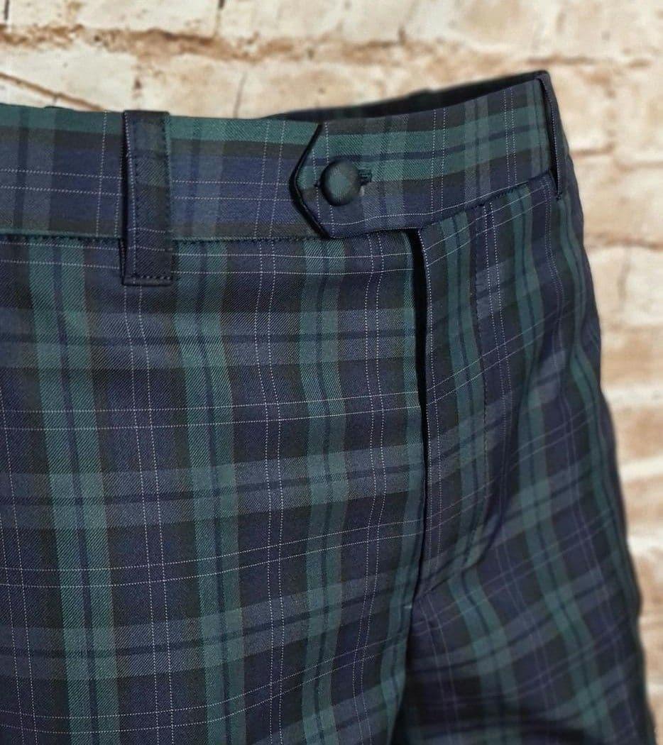 Banned Retro Mens Sid Red Tartan Check Trousers | Free UK P&P