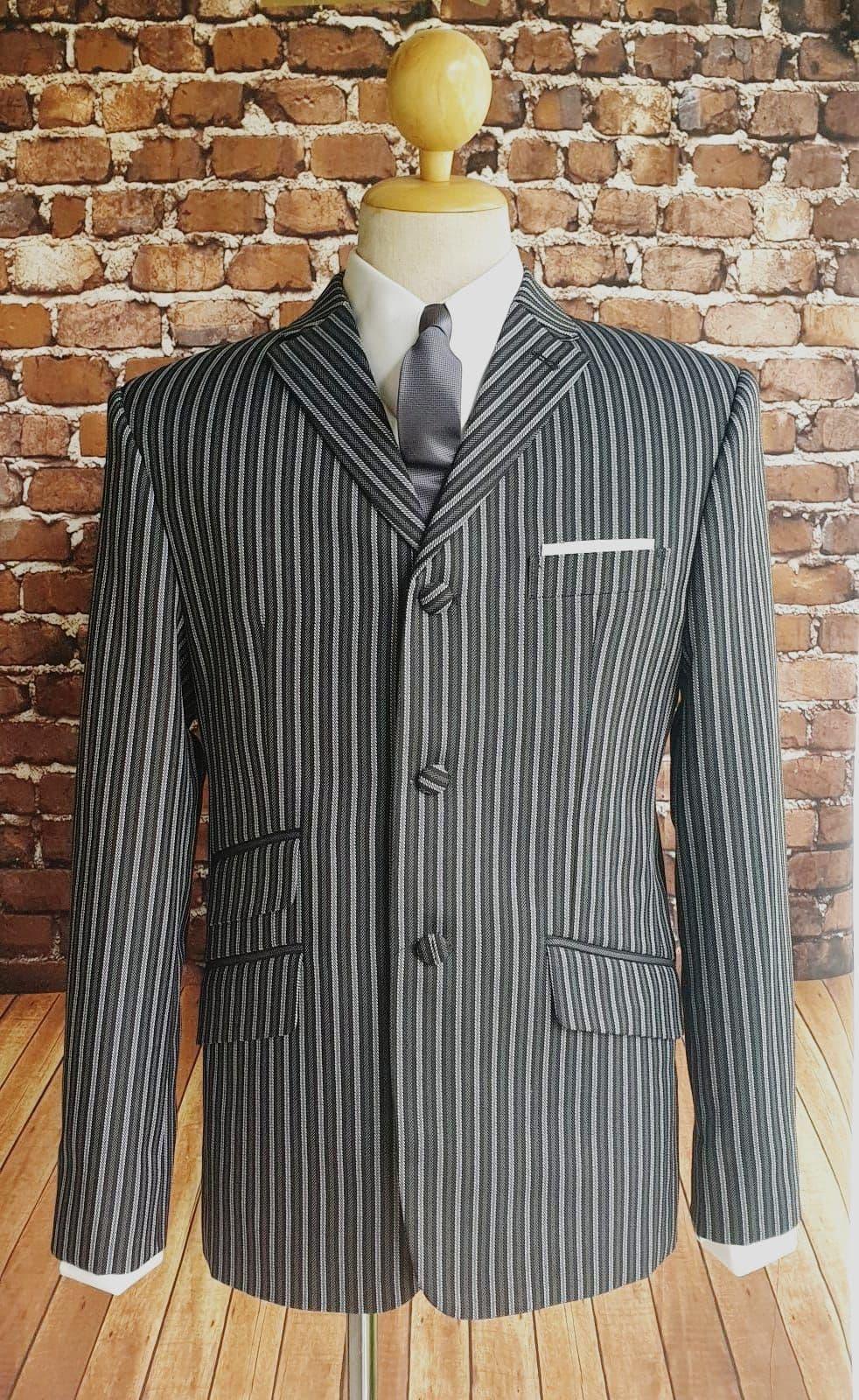 'Jimmy' Black & White Stripe Boating Blazer