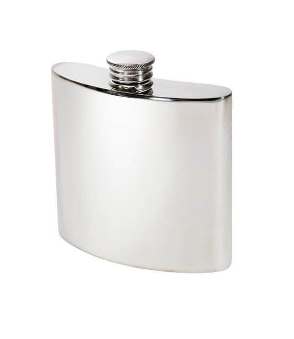 Pewter Kidney Hip Flask with Screw Top