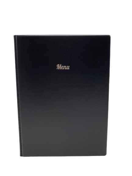 A4 Menu Holder Black Silver