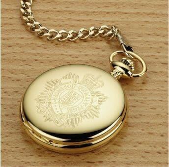 Gold Full Hunter Pocket Watch Engraved