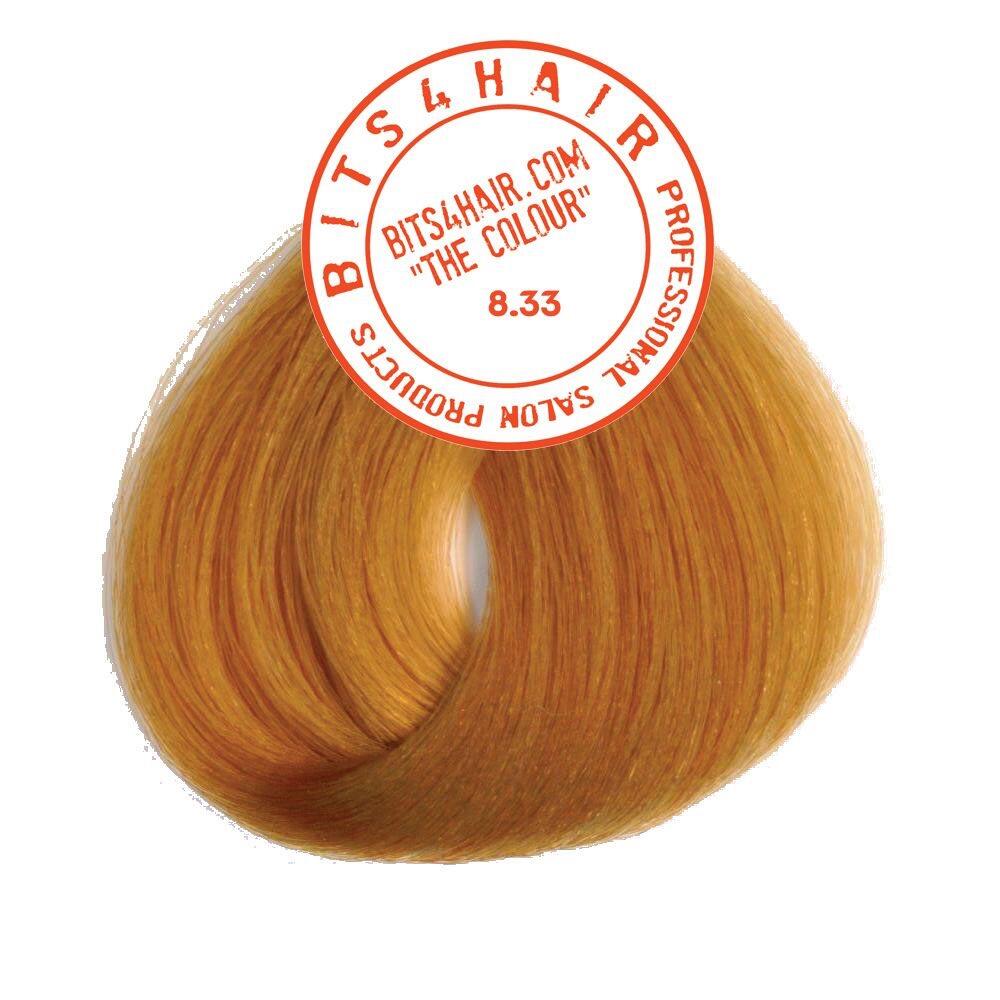 Bits4Hair The Colour 8.33 Light Intense Golden Blonde hair swatch