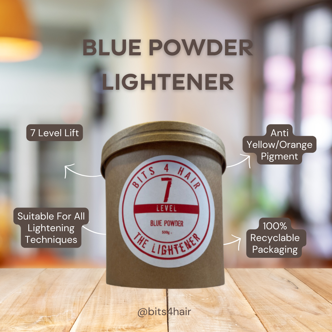 7 Level Blue Powder Lightener | Bleach 500g listing the benefits