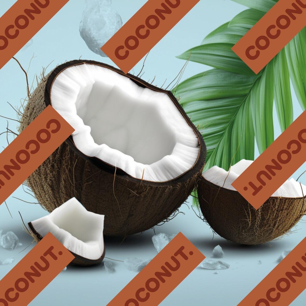 Inside of a coconut