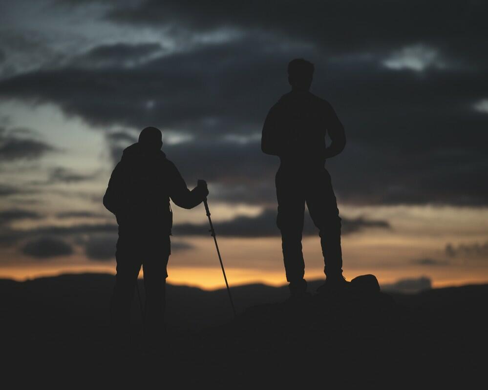 Single top hiking pole