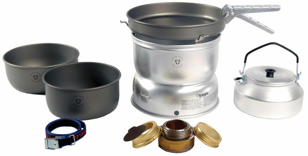 Trangia 25-8 Stove Hard Anodised pans with Kettle - 1