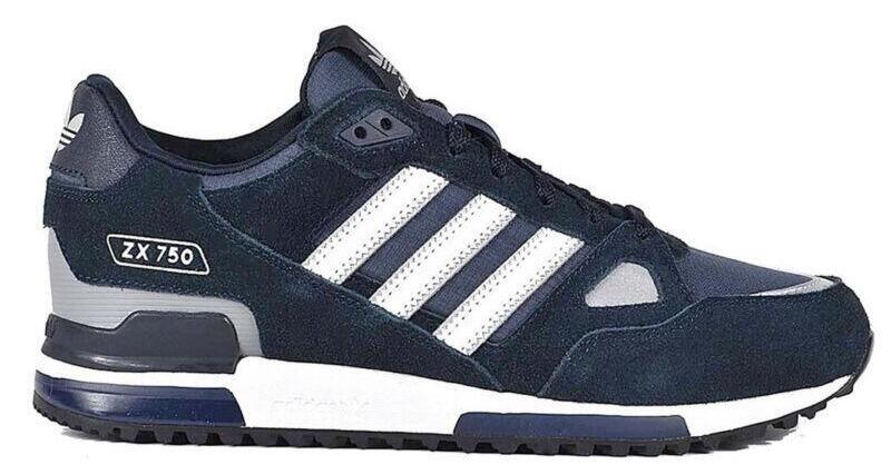 adidas Originals Mens ZX750 Trainers Navy / White rrp £100 only