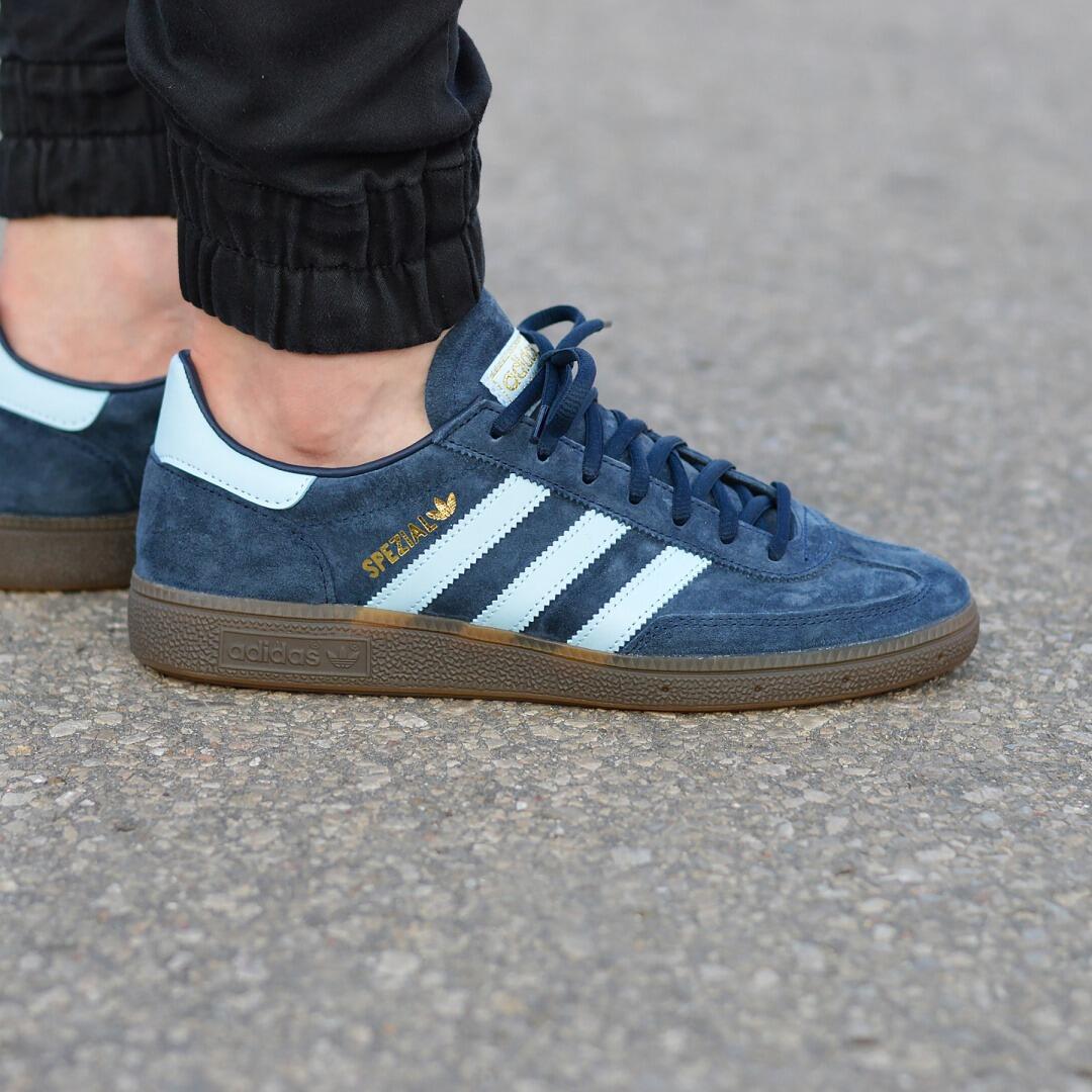adidas Originals Mens Spezial Handball Trainers Navy Sky Gums BD7633