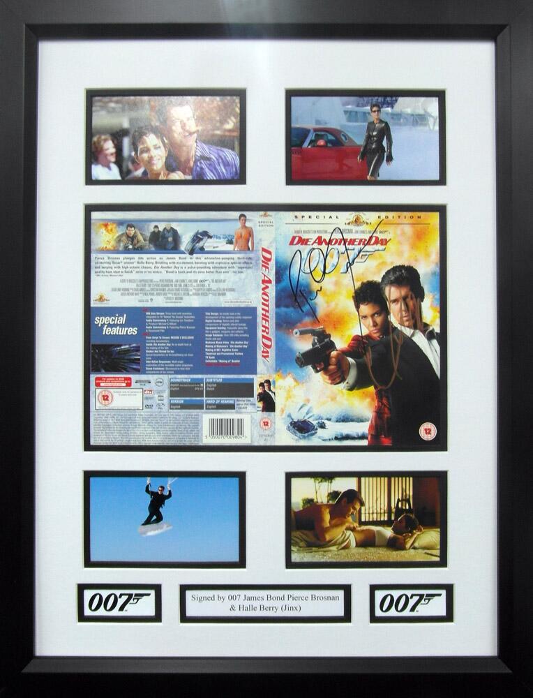 Framed James Bond Die Another Day DVD Cover Signed by Pierce Brosnan ...