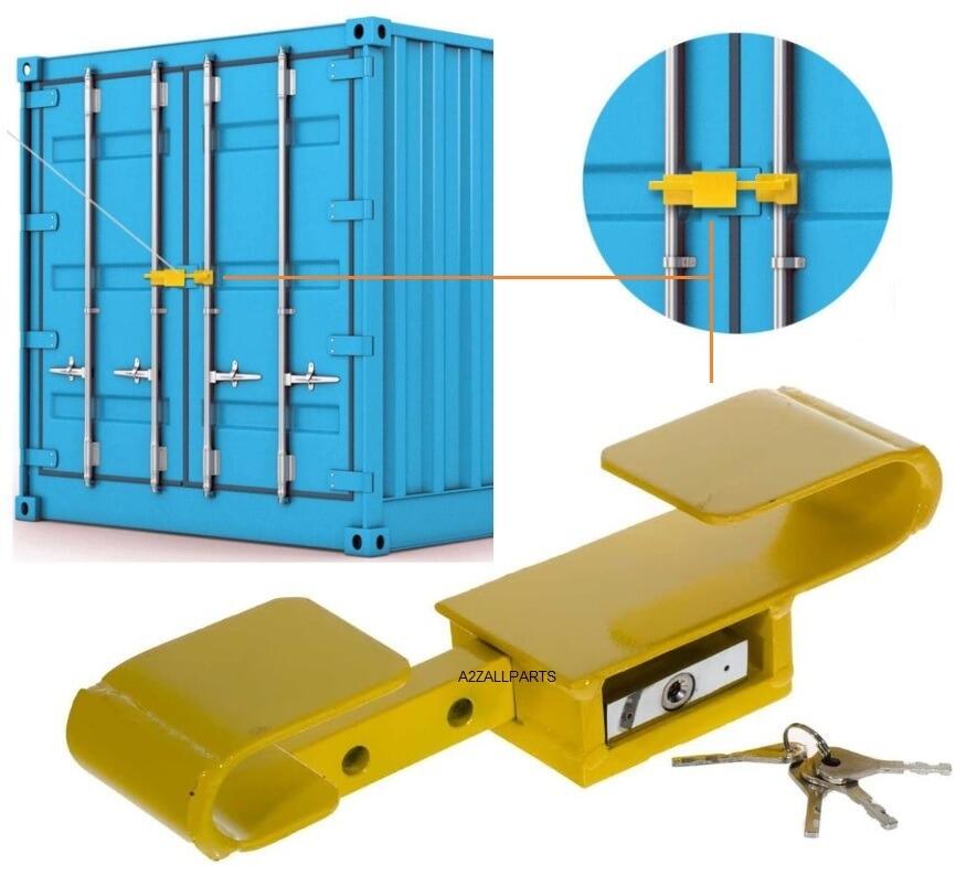 Hardened Steel Container Lock Yellow