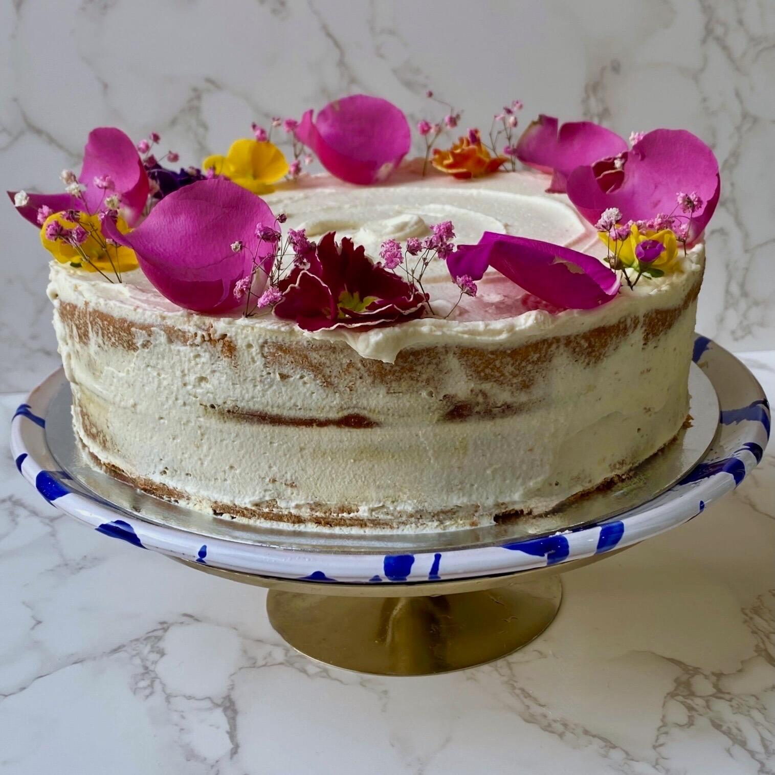 Sugar Free Lemon Ricotta Cake with Lemon Frosting