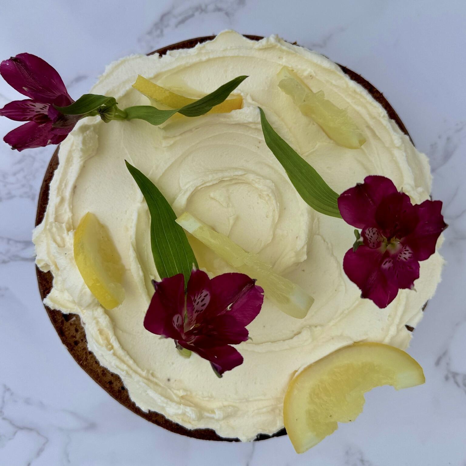 Sugar Free Lemon Ricotta Cake with Lemon Frosting