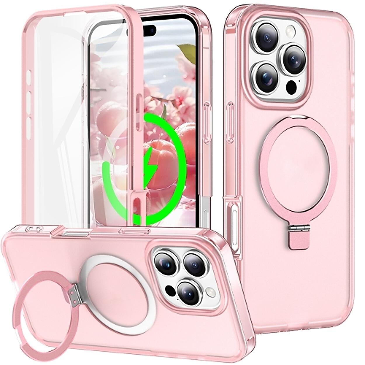 Phone Case For Fairphone 4 (6.3") With 1 Pack Screen Protector, HGJTF 360° Phone Magnetic Ring Holder, Ultra Thin Translucent Soft Silicone Shockproof Shell Cover For Fairphone 4 - View #2