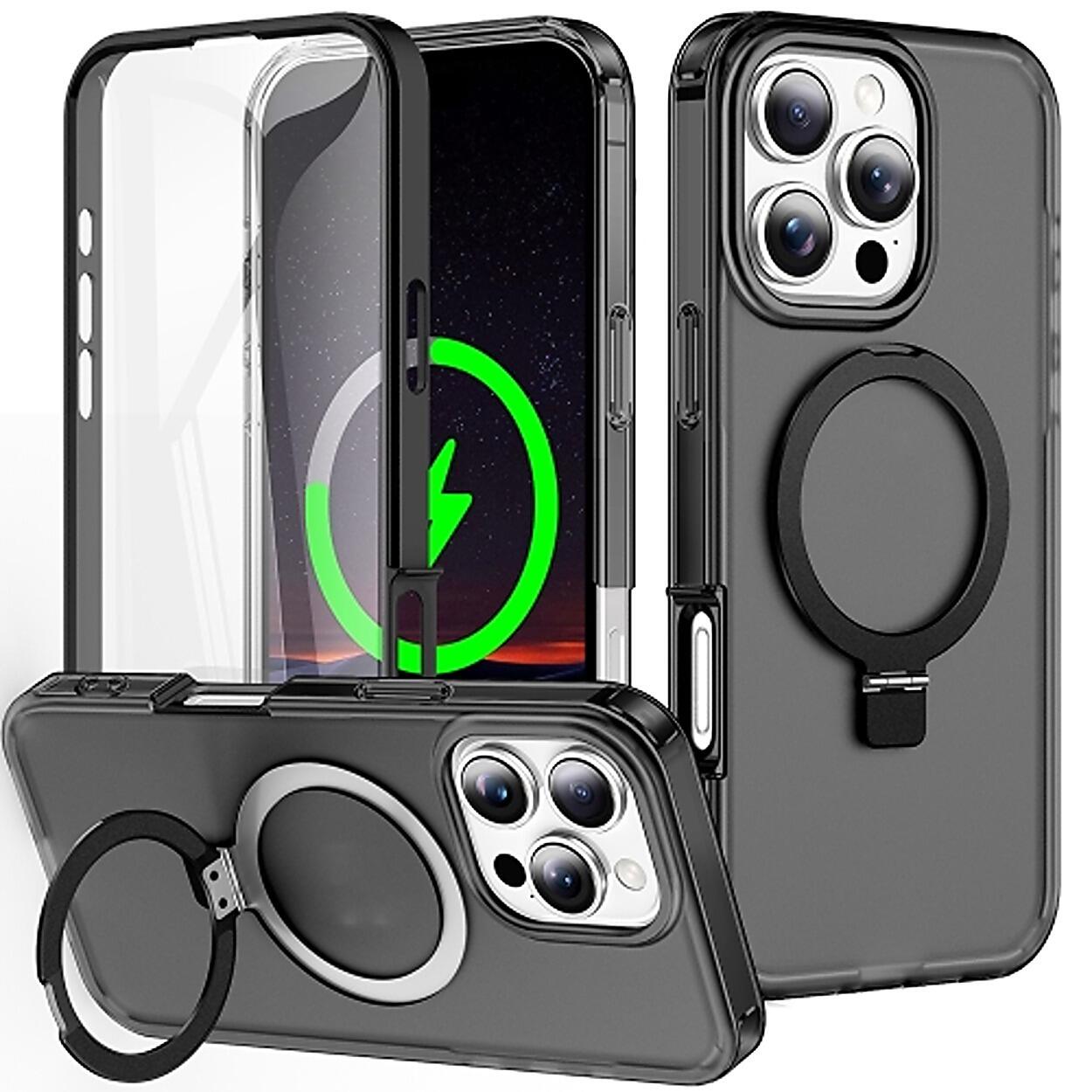 Phone Case For Fairphone 4 (6.3") With 1 Pack Screen Protector, HGJTF 360° Phone Magnetic Ring Holder, Ultra Thin Translucent Soft Silicone Shockproof Shell Cover For Fairphone 4 - View #7