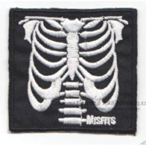 Picture of a sew on patch with skeleton rib cage