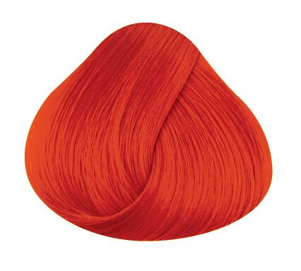 Swatch of hair showing tangerine directions hair colour