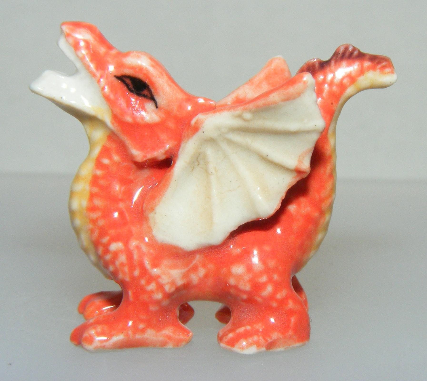 Klima Miniature Porcelain Animal Mini Red Dragon Standing Tail Up X729