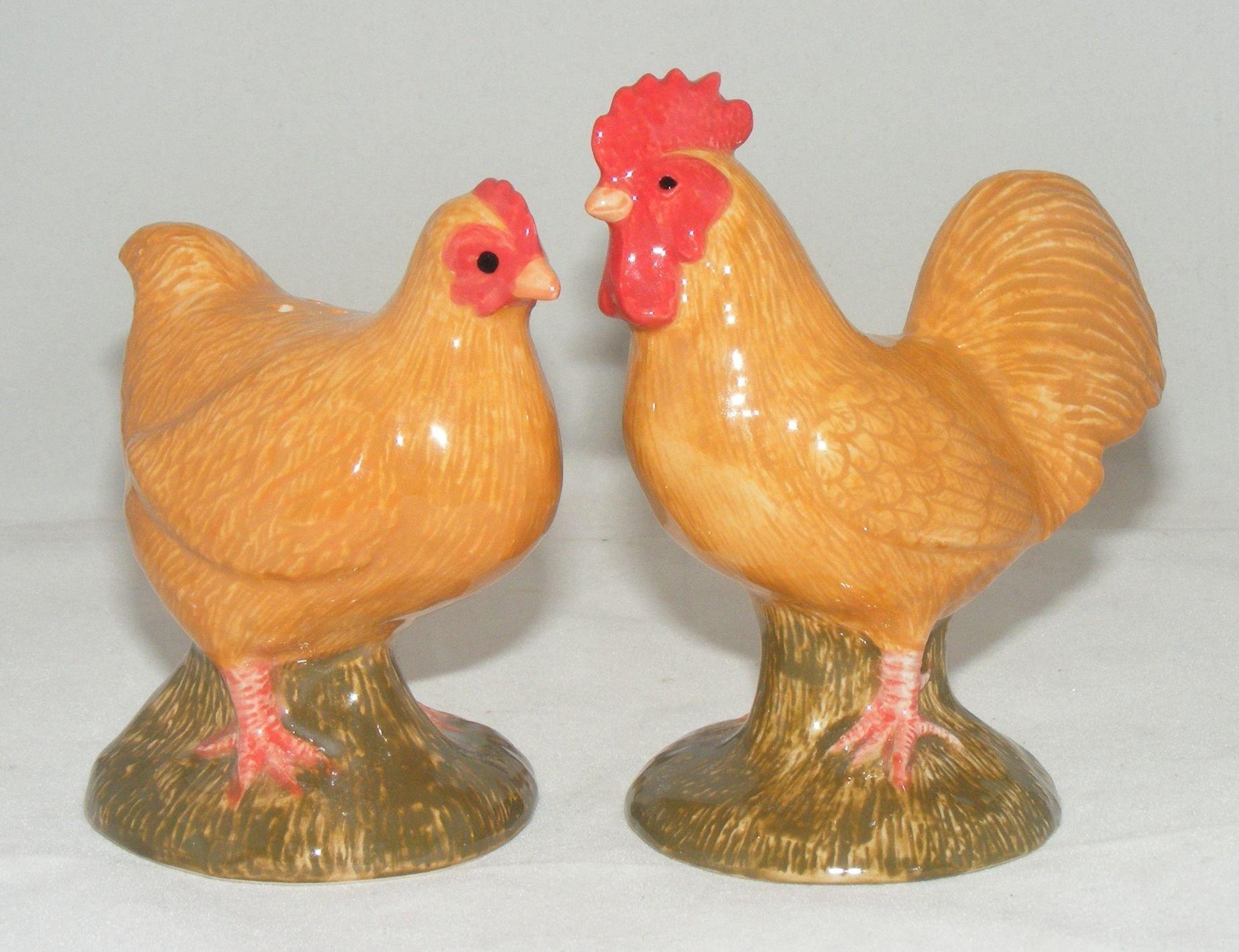 Quail Ceramics Buff Orpington Chickens Salt & Pepper Set 323