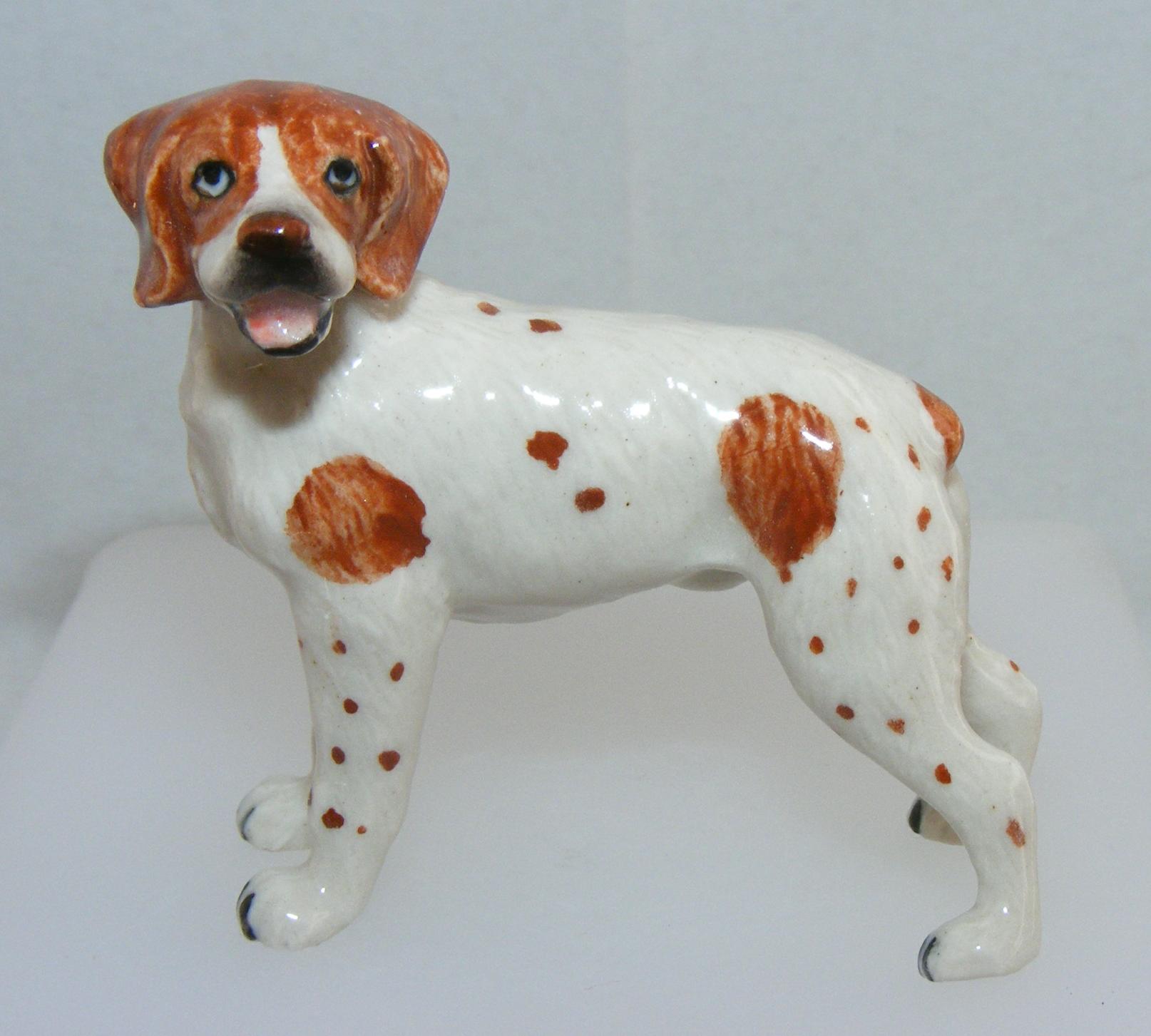 Klima Miniature Porcelain Animal Brittany Spaniel Standing Brown ...