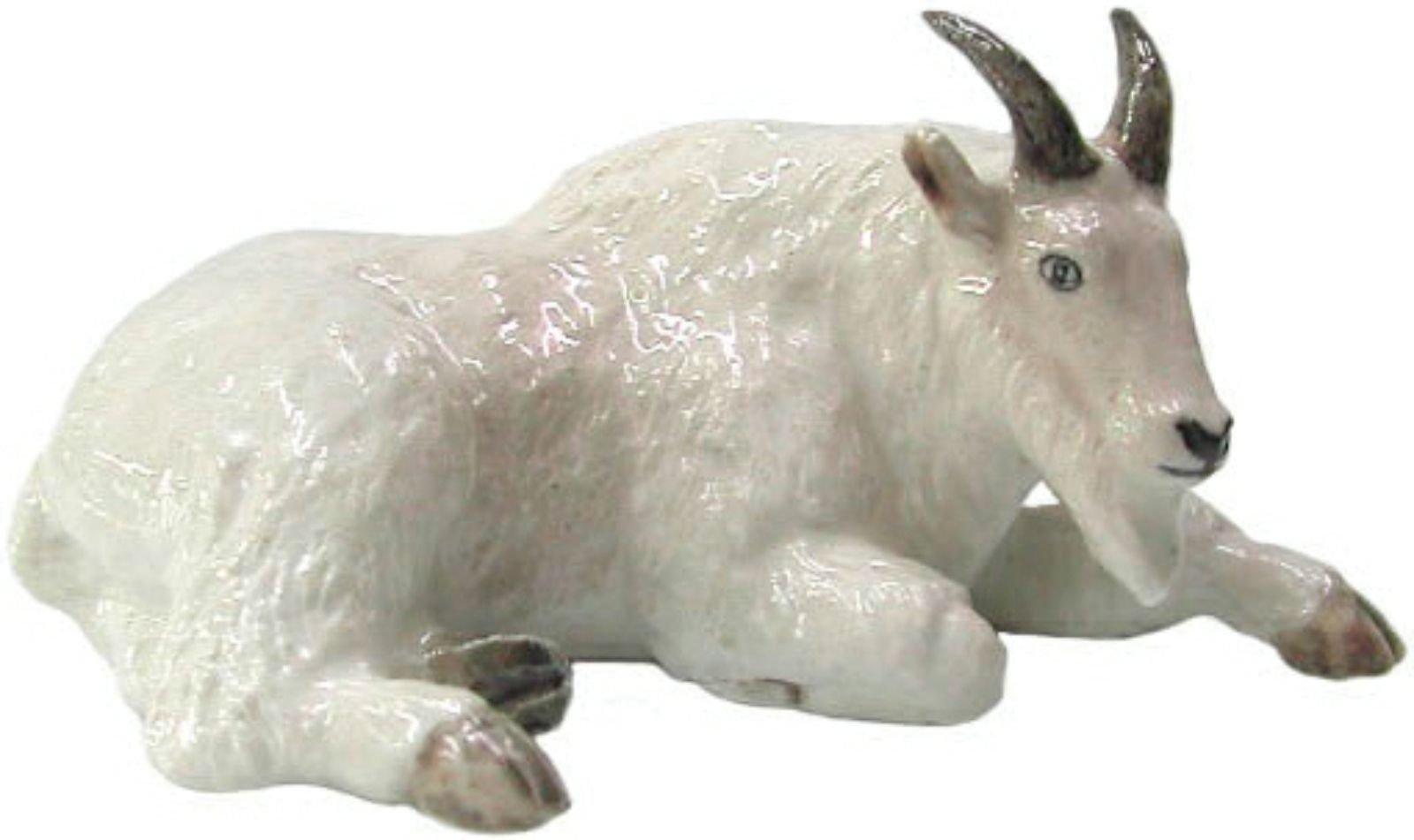 Northern Rose Miniature Porcelain Animal Figure Mountain Goat Lying ...