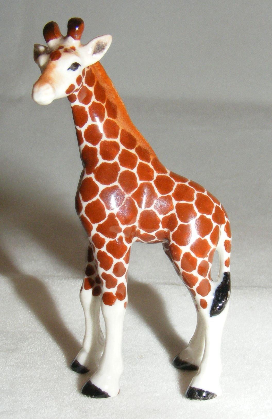 Northern Rose Miniature Porcelain Giraffe Baby Standing Looking Left R295B 