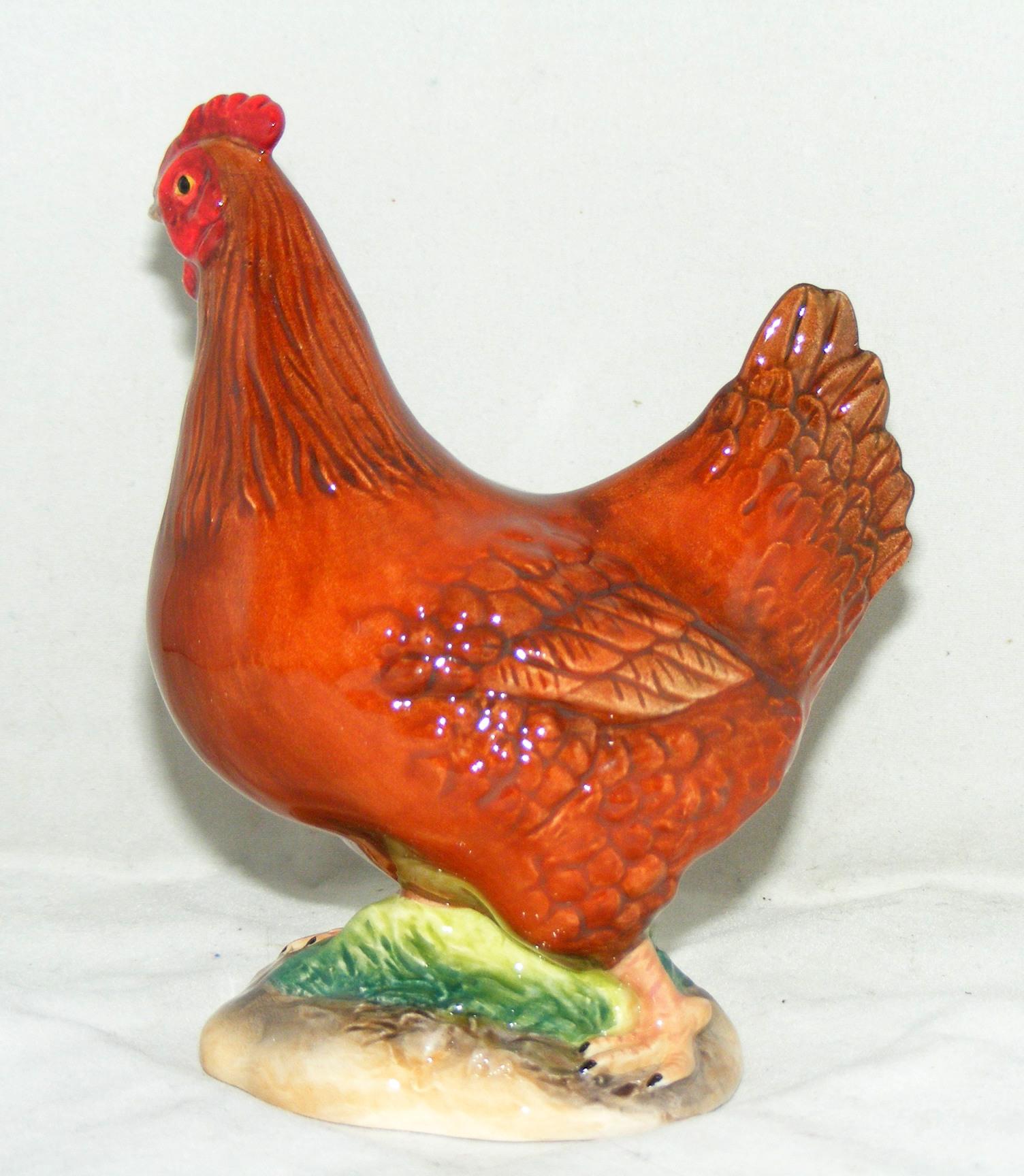 John Beswick JBB14RI Rhode Island Red Hen Chicken Figurine 