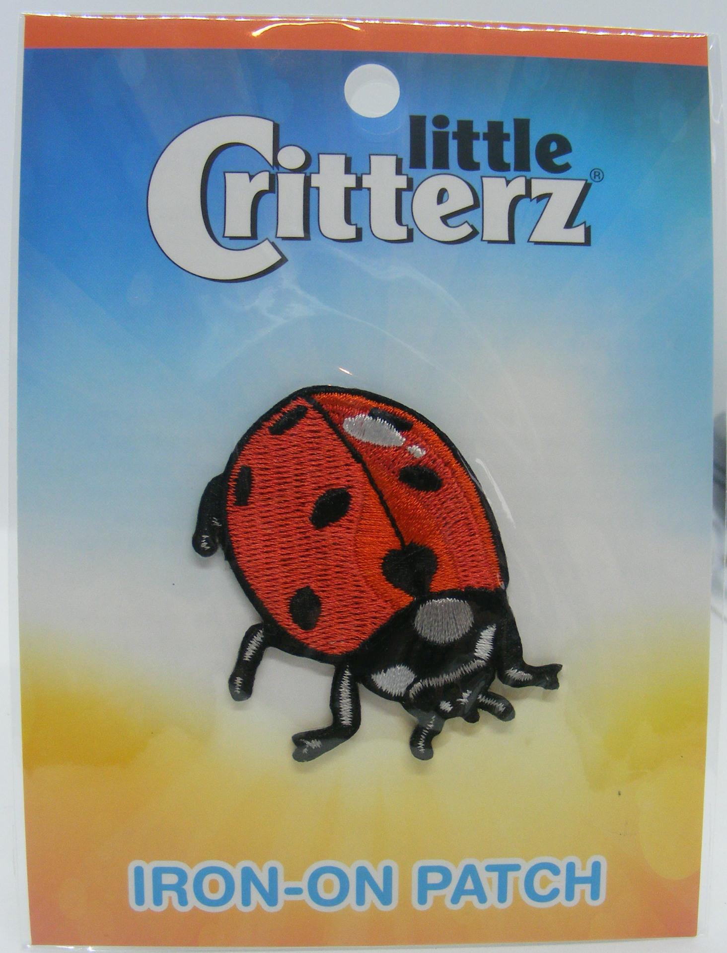 LCPA251443 Ladybird Little Critterz Embroidered Iron-on Animal Patch Ladybug