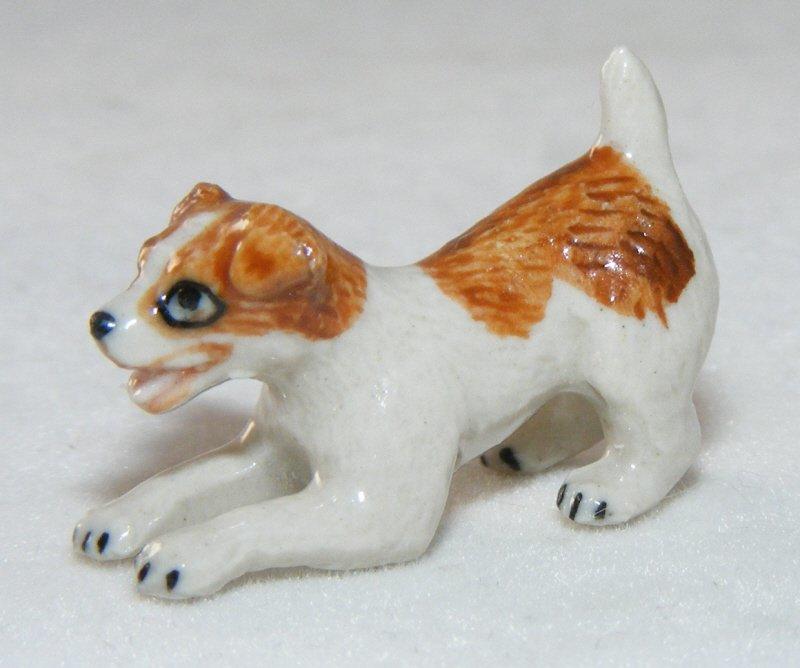 Klima Miniature Porcelain Animals Pair of Jack Russell Terriers Brown ...